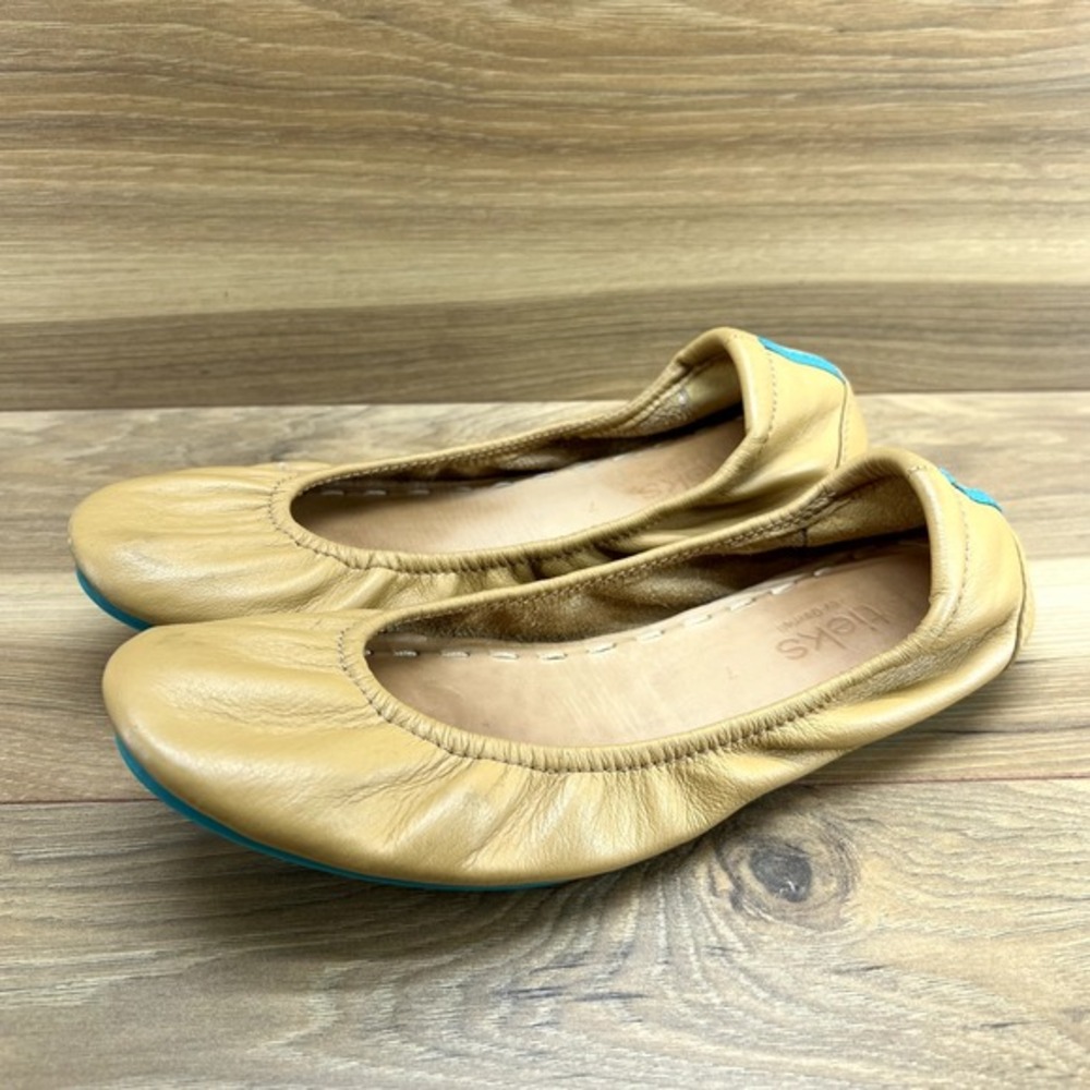 Tieks Womens Flats‎ 7 Tan Leather Comfort Ballet Slip On